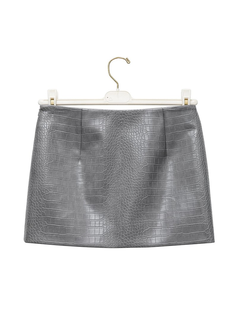 Crocodile Leather Pattern Mini Skirt by Paper Moon for Women - view 6