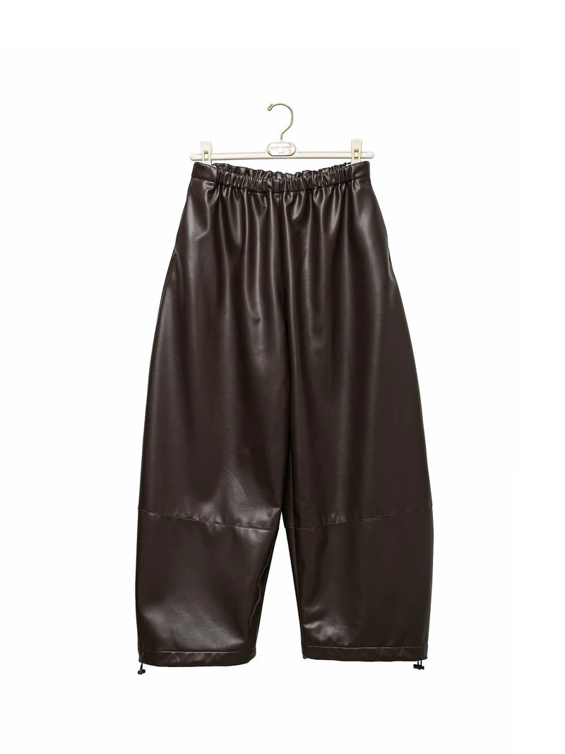 Vegan Leather Volume Jogger Pants by Paper Moon for Women - view 4