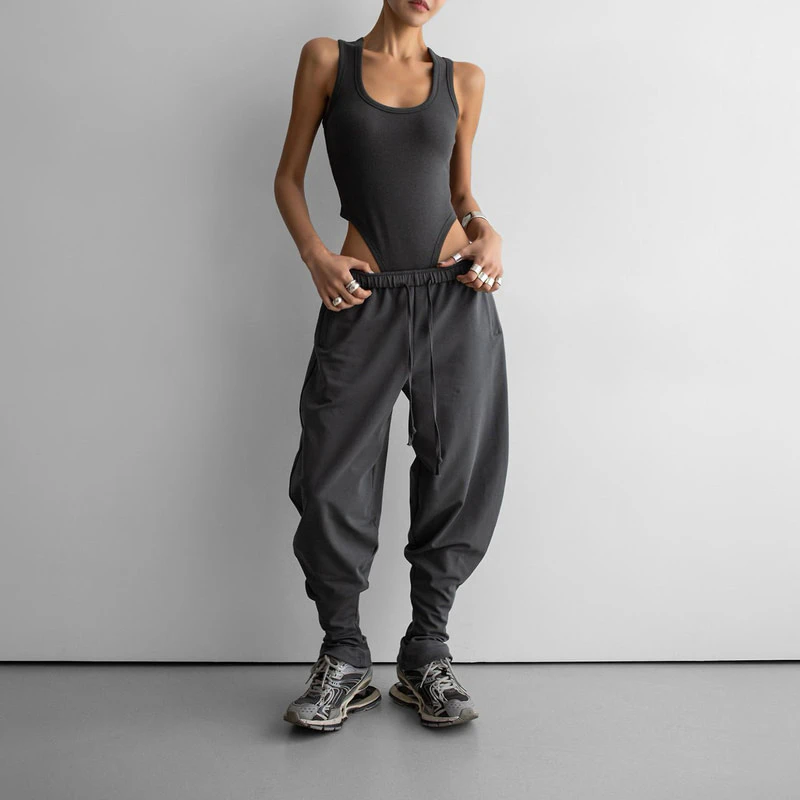 Curved Balloon Leg Jerge Pants by Paper Moon for Women - view 2