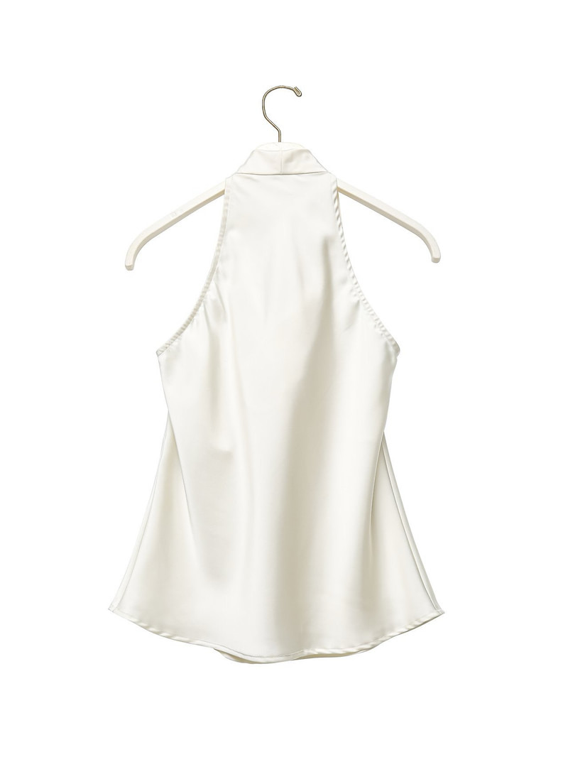 Classic Satin Holter Neck Blouse by Paper Moon for Women - view 6
