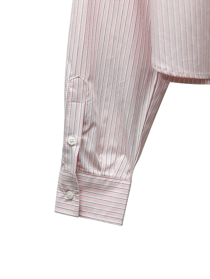 Striped Pocket Detail Cropped Shirt by Paper Moon for Women - view 11