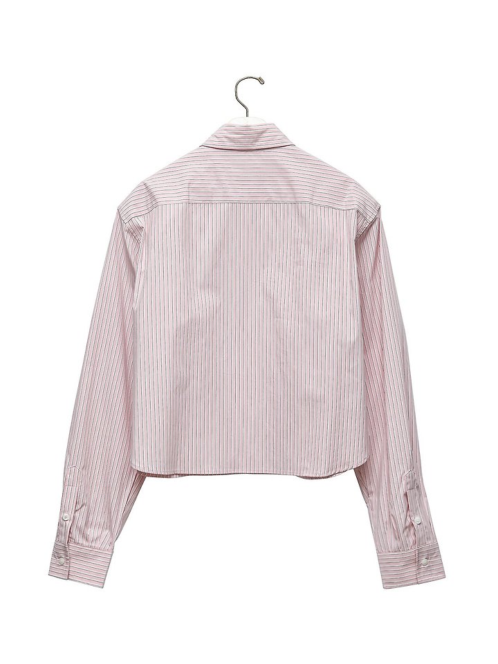 Striped Pocket Detail Cropped Shirt by Paper Moon for Women - view 5
