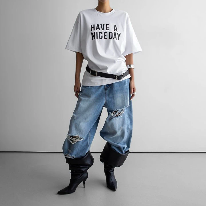Have A Nice Day Oversized Tee by Paper Moon for Women - view 1