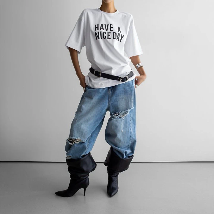 Have A Nice Day Oversized Tee by Paper Moon for Women - view 3
