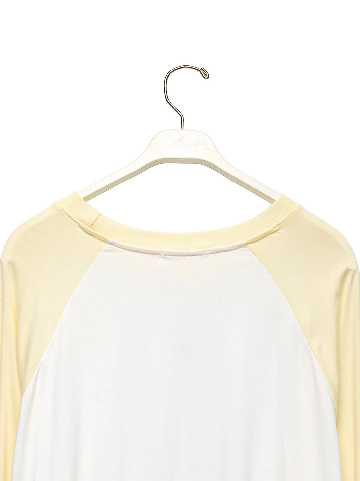 Contrast Raglan Long-Sleeve T-Shirt by Paper Moon for Women - view 10