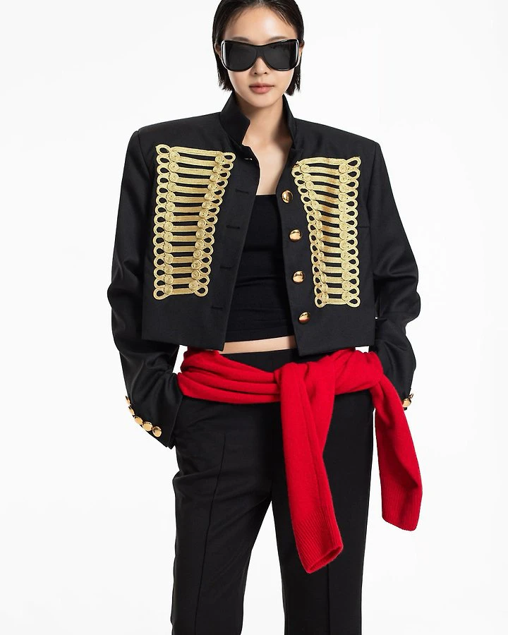 Napoleon Military Cropped Jacket by Paper Moon for Women - view 2