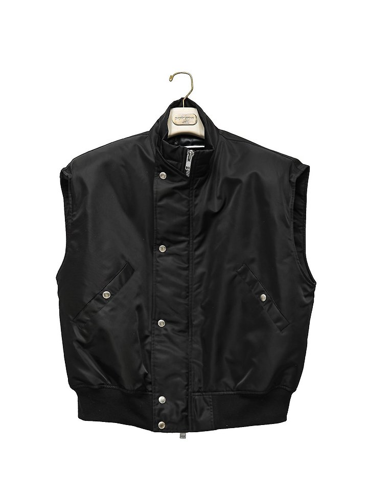 Oversized Padded Shoulder Bomber Vest by Paper Moon for Women - view 4