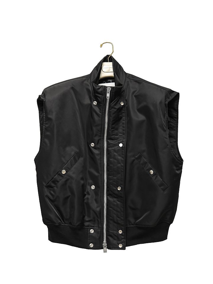 Oversized Padded Shoulder Bomber Vest by Paper Moon for Women - view 6