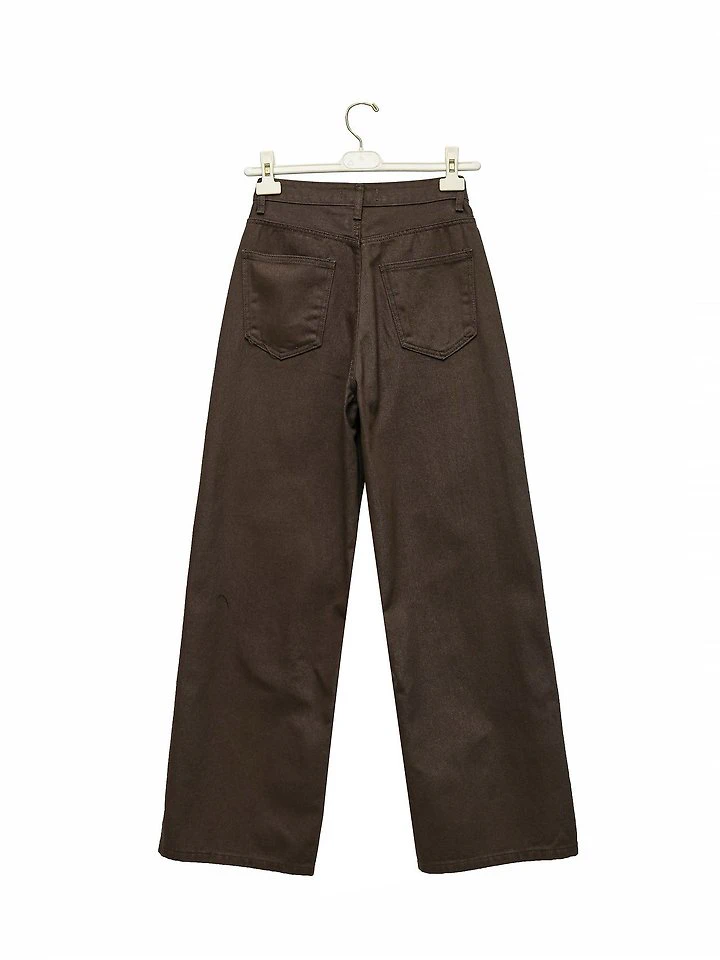 Color Point Wide Cotton Twill Trousers by Paper Moon for Women - view 3