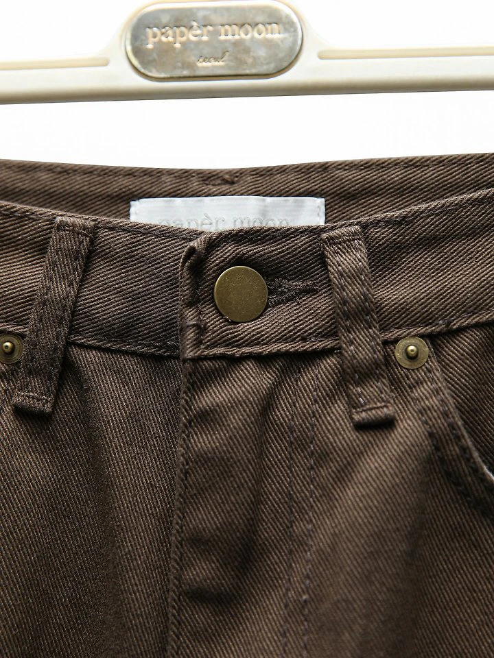 Color Point Wide Cotton Twill Trousers by Paper Moon for Women - view 5