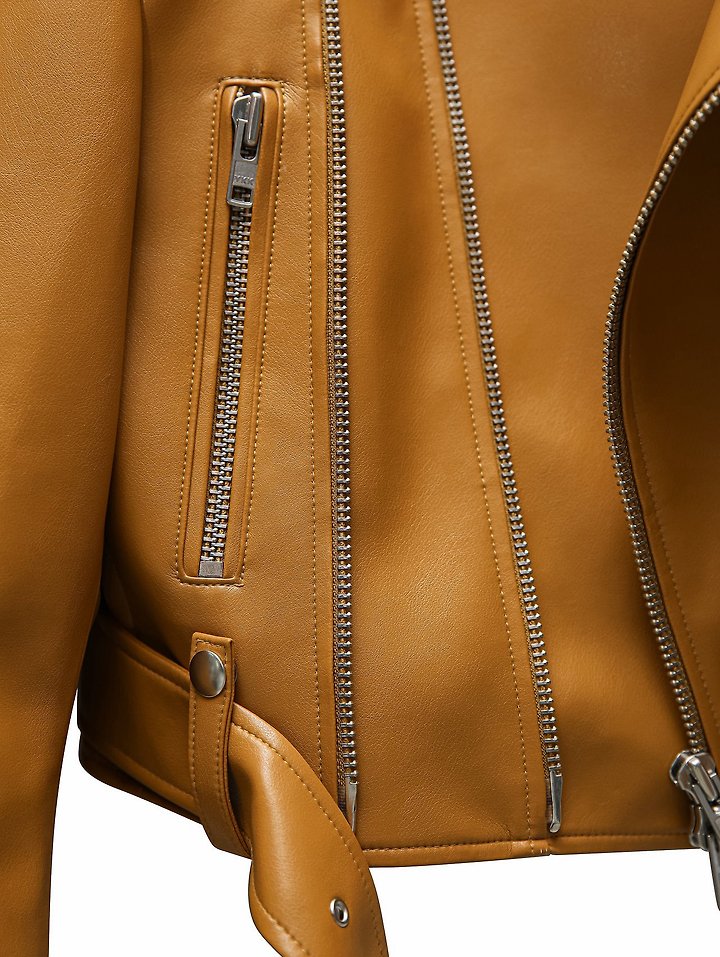 Double Zipped Detail Vegan Leather Buckle Belte by Paper Moon for Women - view 11