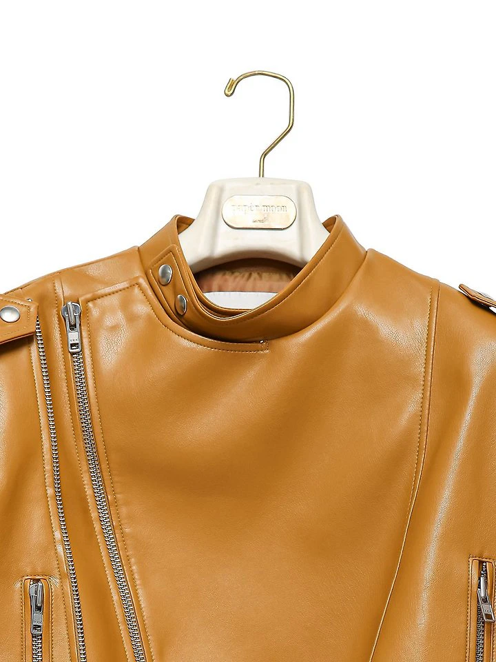 Double Zipped Detail Vegan Leather Buckle Belte by Paper Moon for Women - view 7