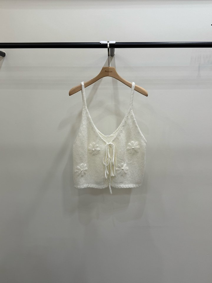 Flower Sleeveless Knit Vest by Person for Women - view 1