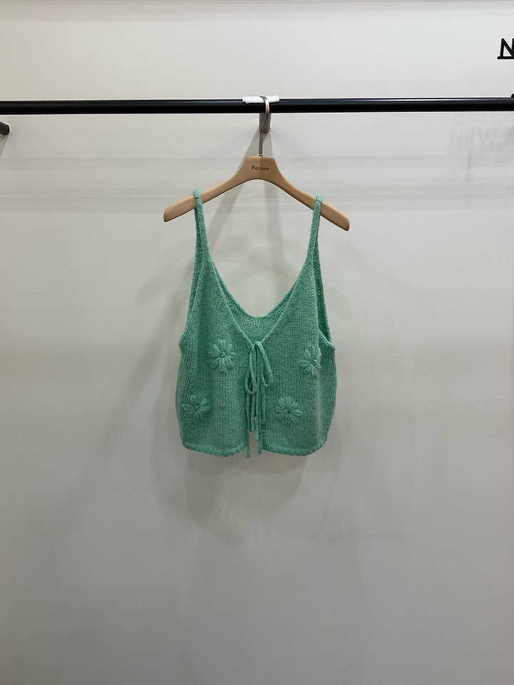 Flower Sleeveless Knit Vest by Person for Women - view 3
