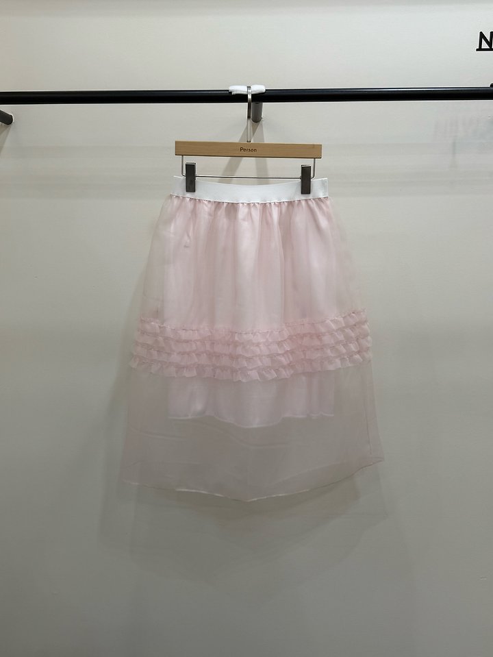 Frill Mesh Skirt by Person for Women - view 2