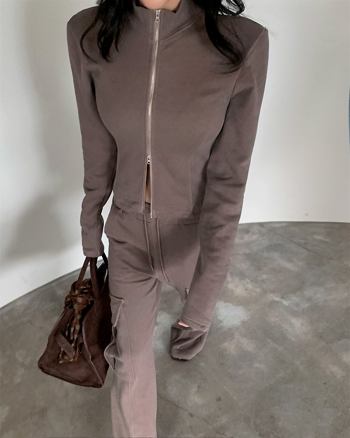 Pigment French Terry Zip-Up Bomber Jacket by Person for Women - view 11