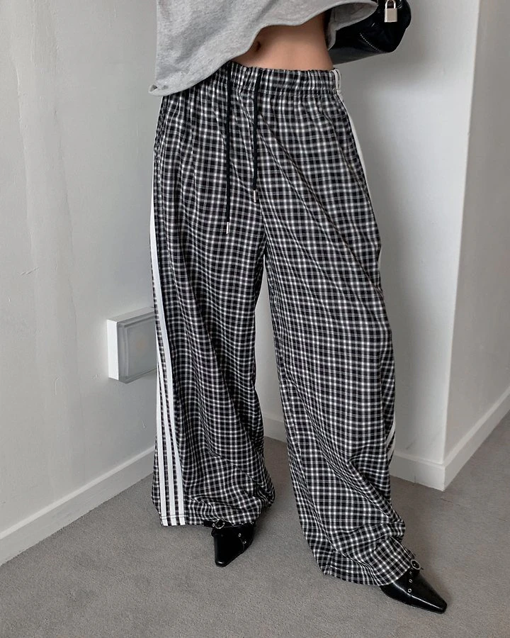 Check Tape Long Pants by Person for Women - view 11