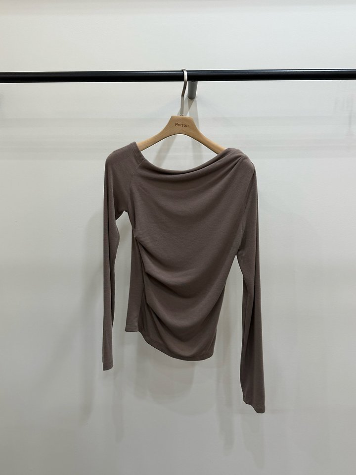 Asymmetric Drape Tee by Person for Women - view 4