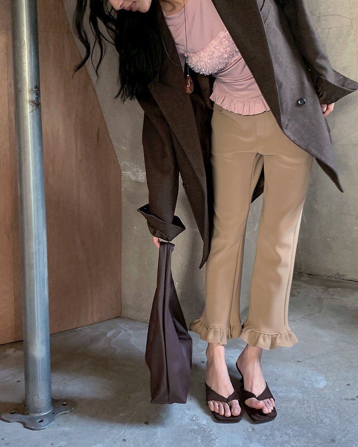 Frill 3/4 Length Leggings Pants by Person for Women - view 9