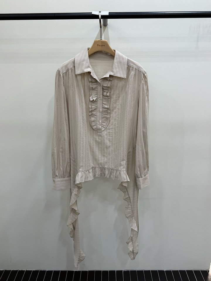 Ruffle Tie Blouse by Person for Women - view 2
