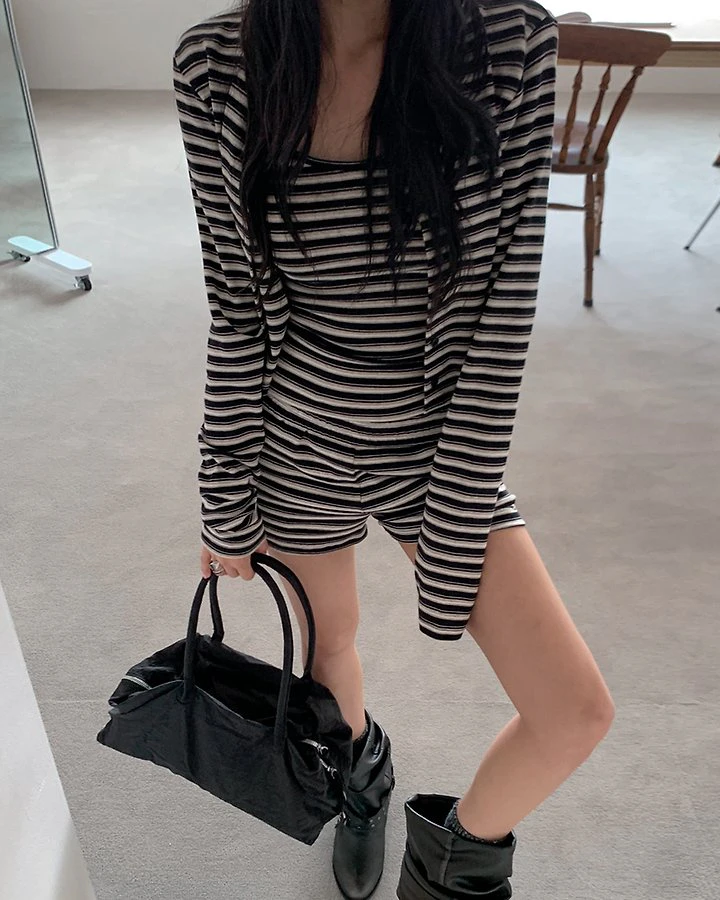 Bunny Three-Piece Set (Sleeveless + Cardigan + Pants) by Person for Women - view 11