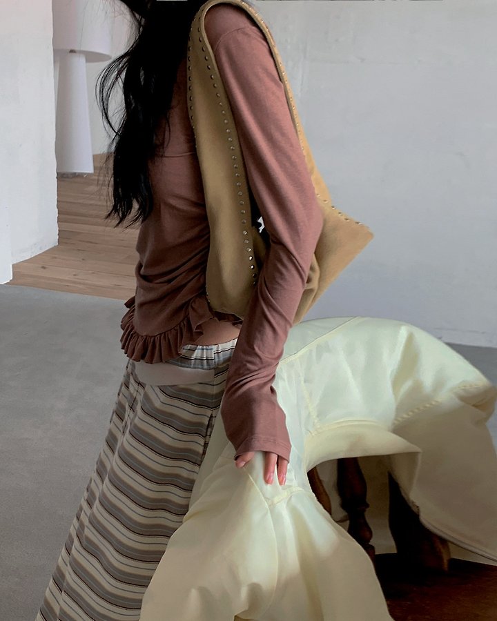 Cheese Shirring Tee by Person for Women - view 11
