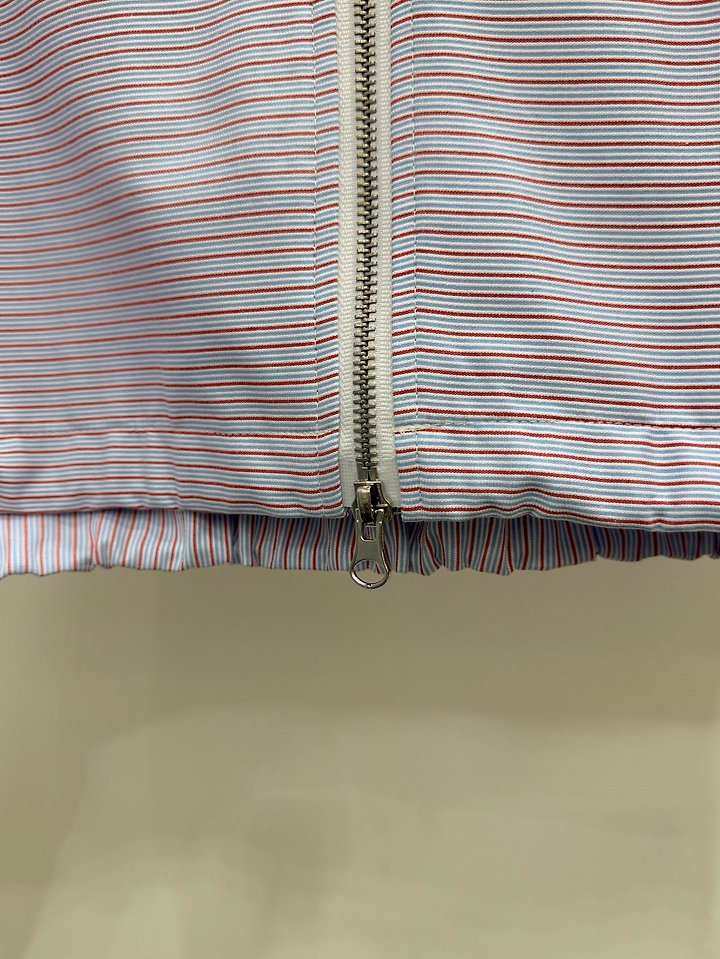 Two-Tone Striped Bomber Jacket by Person for Women - view 6