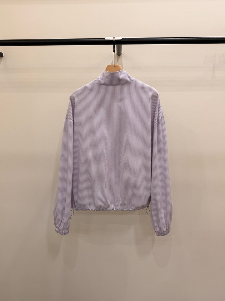 Two-Tone Striped Bomber Jacket by Person for Women - view 9