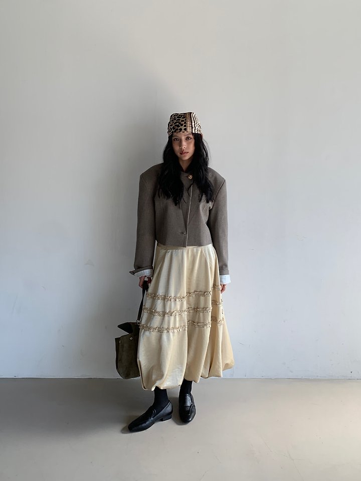 Shine Frill Long Skirt by Person for Women - view 12