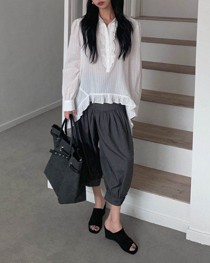 Ruffle Tie Blouse by Person for Women - view 12