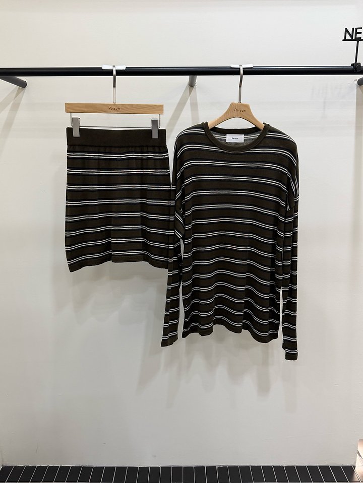 Miu Miu Striped Knit Set by Person for Women - view 1