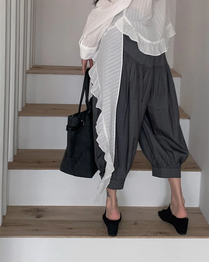 Pin Tuck Ring Pants by Person for Women - view 12