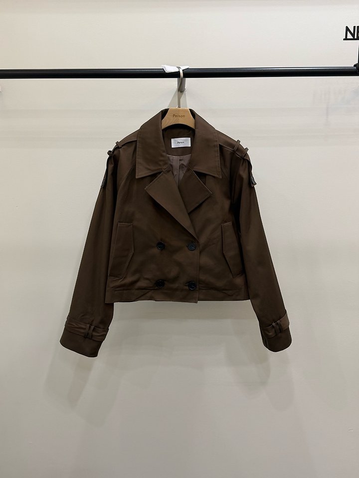Short Trench Jacket by Person for Women - view 2