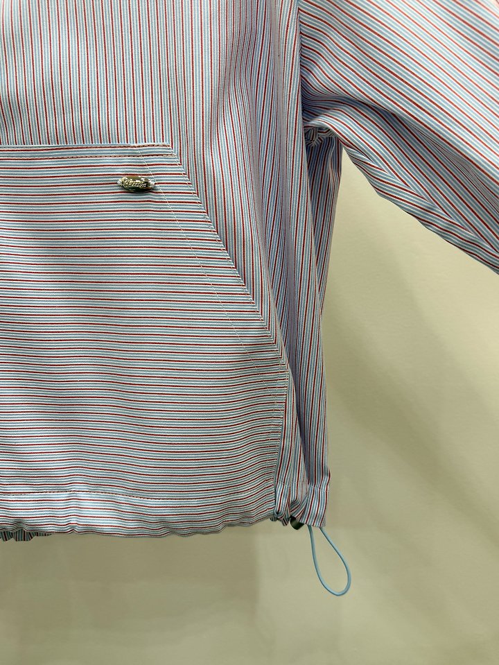 Two-Tone Striped Bomber Jacket by Person for Women - view 5