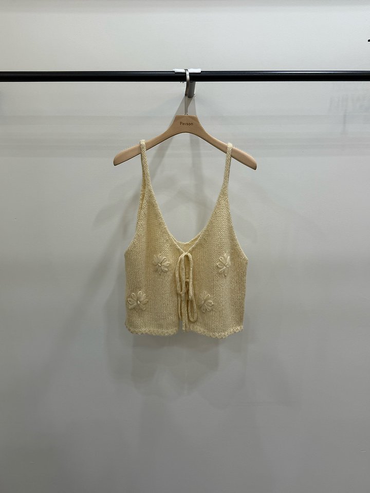 Flower Sleeveless Knit Vest by Person for Women - view 2