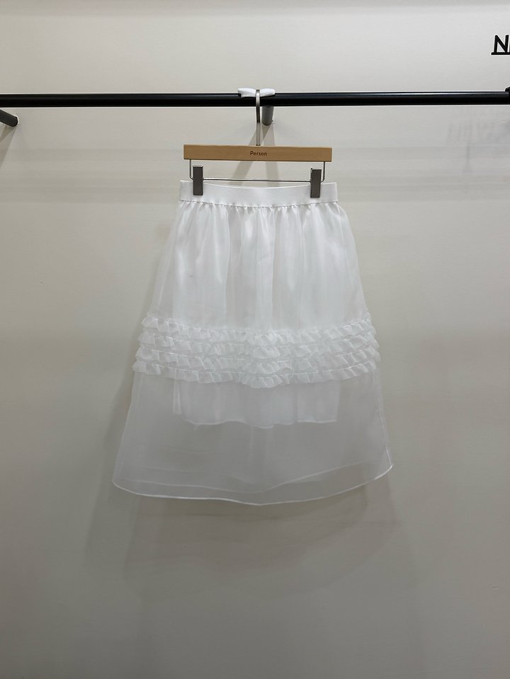 Frill Mesh Skirt by Person for Women - view 1