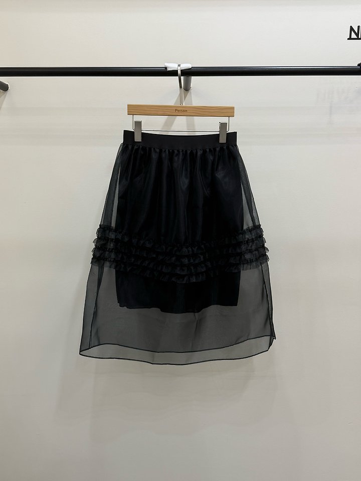 Frill Mesh Skirt by Person for Women - view 3