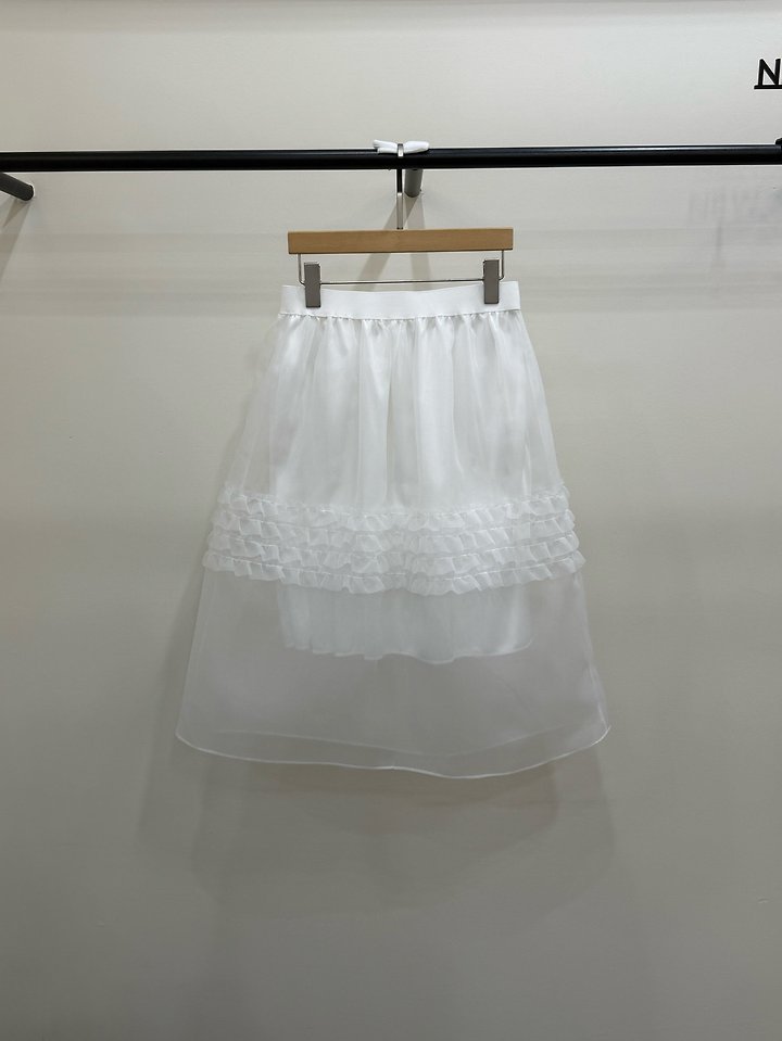 Frill Mesh Skirt by Person for Women - view 9