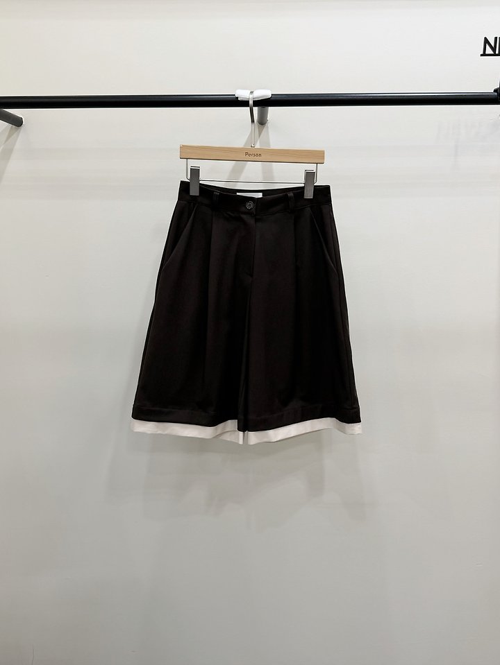 Color Block Bermuda Pants by Person for Women - view 1