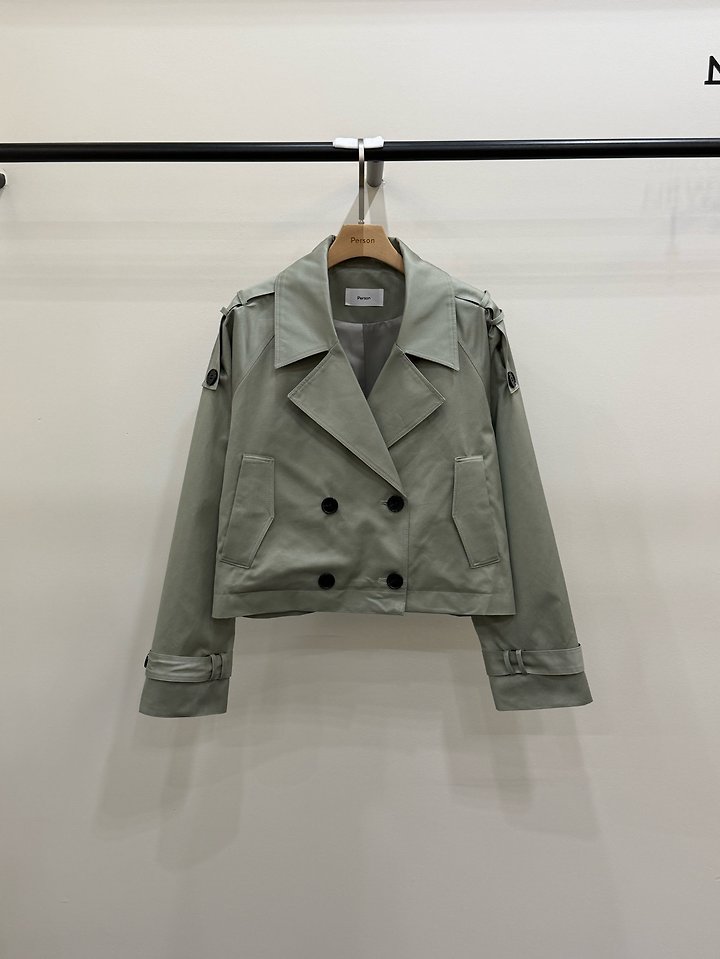 Short Trench Jacket by Person for Women - view 1
