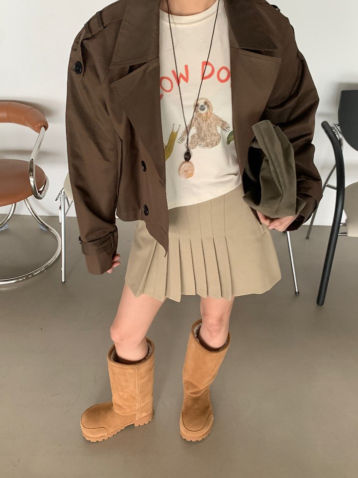 Short Trench Jacket by Person for Women - view 11