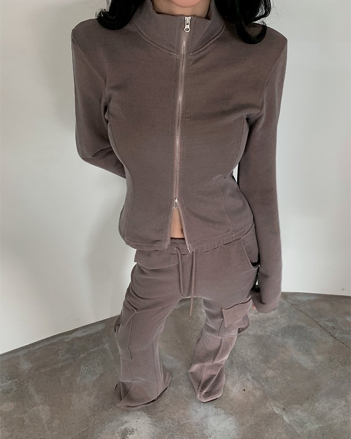 Pigment French Terry Zip-Up Bomber Jacket by Person for Women - view 10