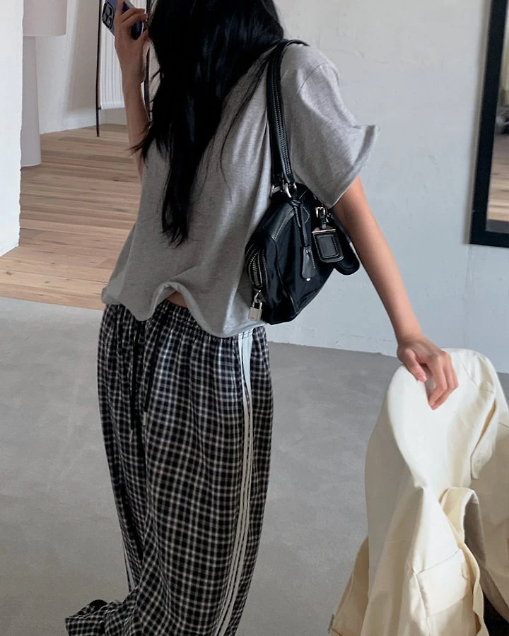 Check Tape Long Pants by Person for Women - view 10