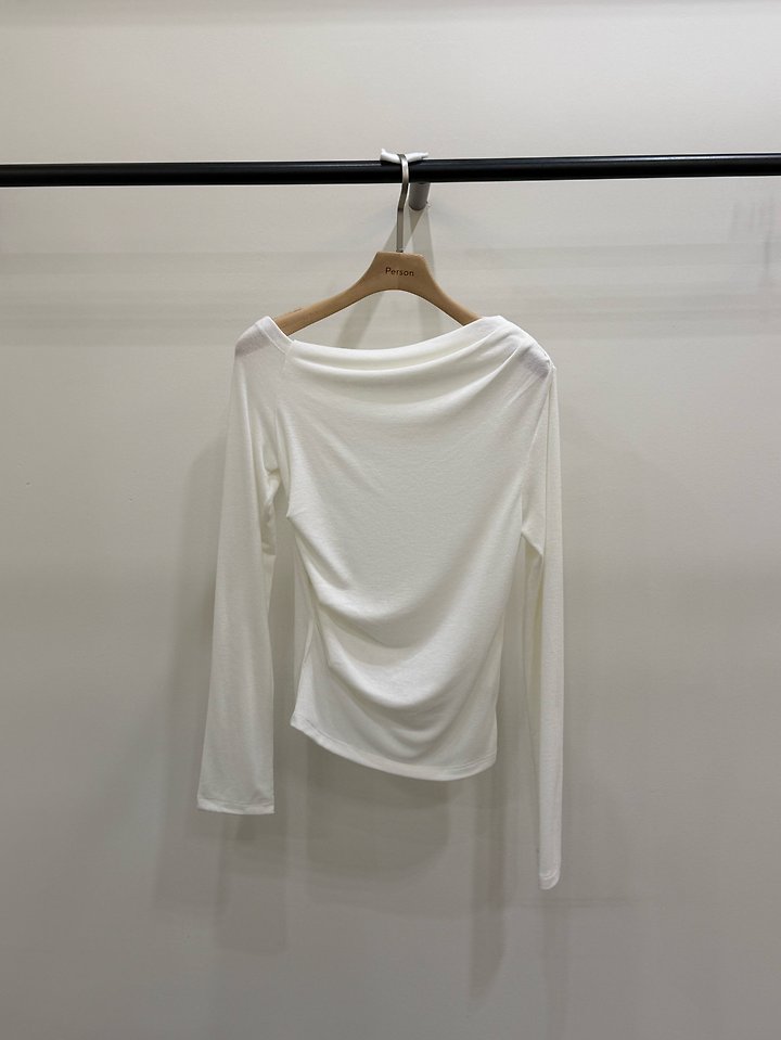 Asymmetric Drape Tee by Person for Women - view 1