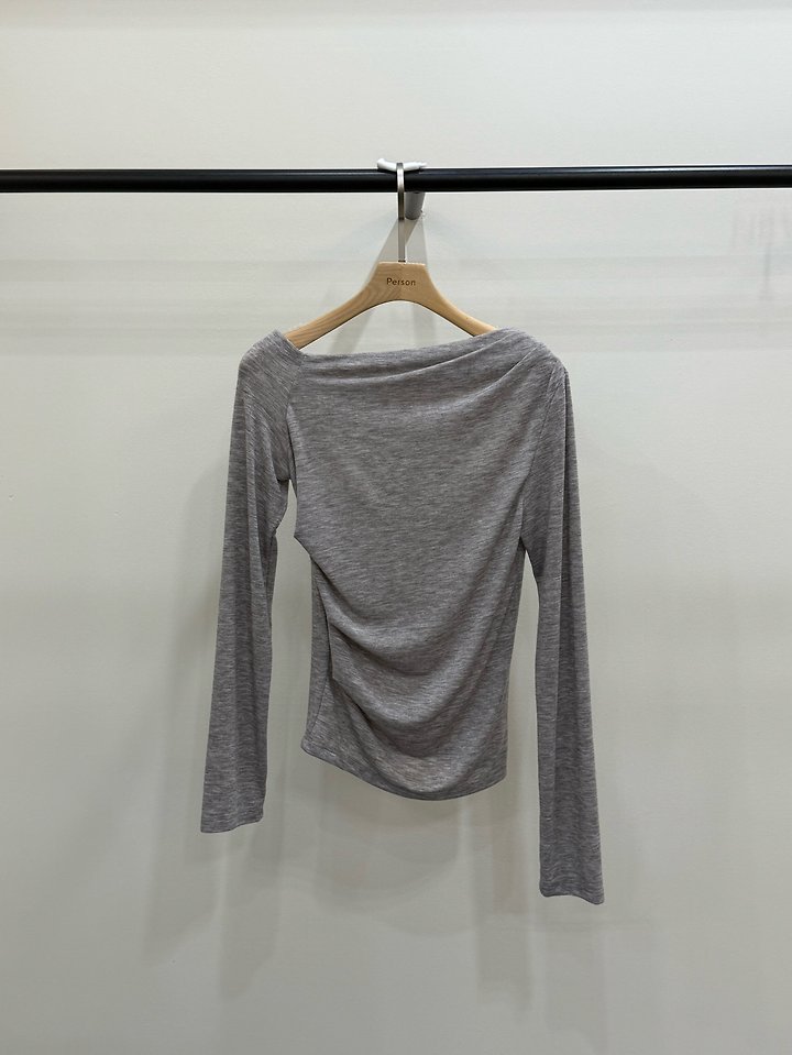 Asymmetric Drape Tee by Person for Women - view 3