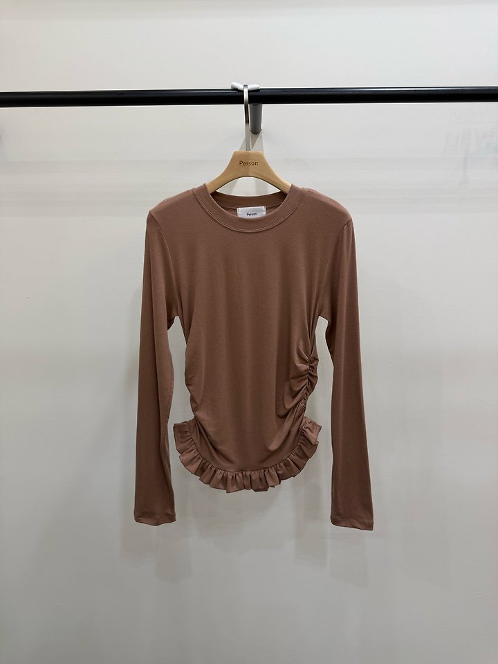 Cheese Shirring Tee by Person for Women - view 4
