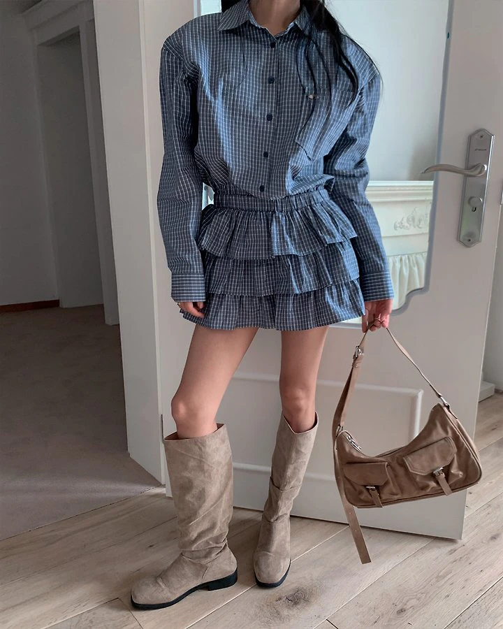 Marlon Check Dress by Person for Women - view 11