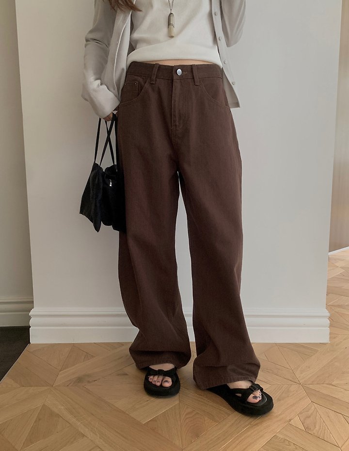Texture Denim Pants by Pomelo for Women - view 5