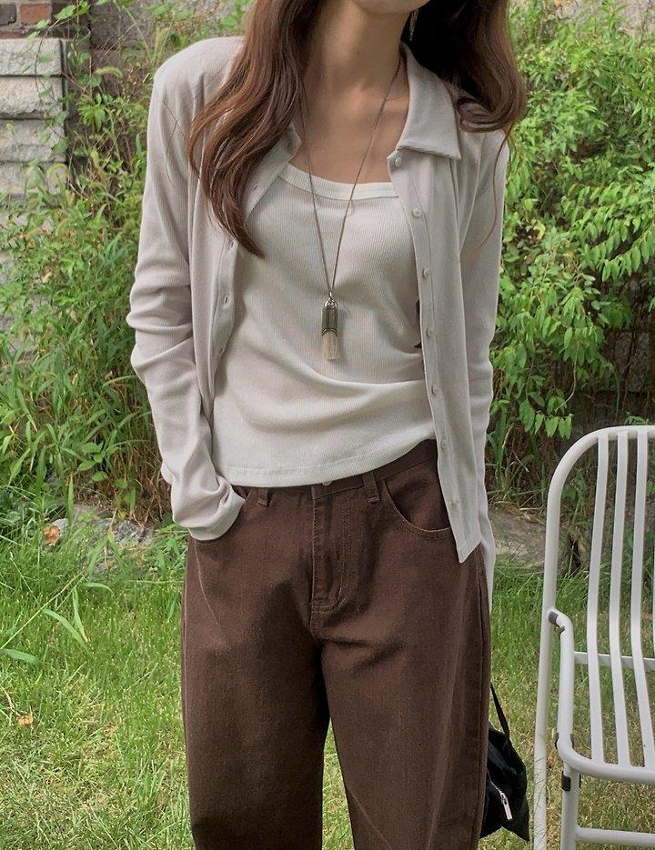 Duxe Collar Cardigan by Pomelo for Women - view 8