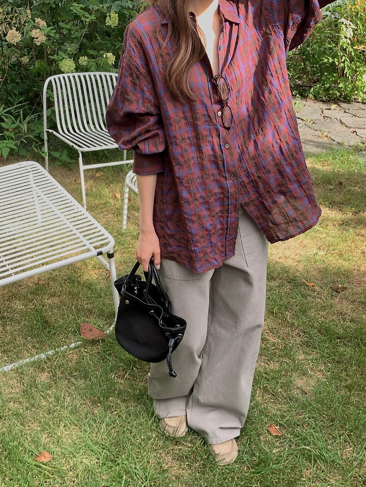 Autumn Check Shirt by Pomelo for Women - view 7